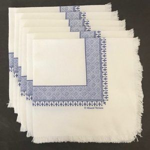 Mount Vernon cloth napkins, set of 6